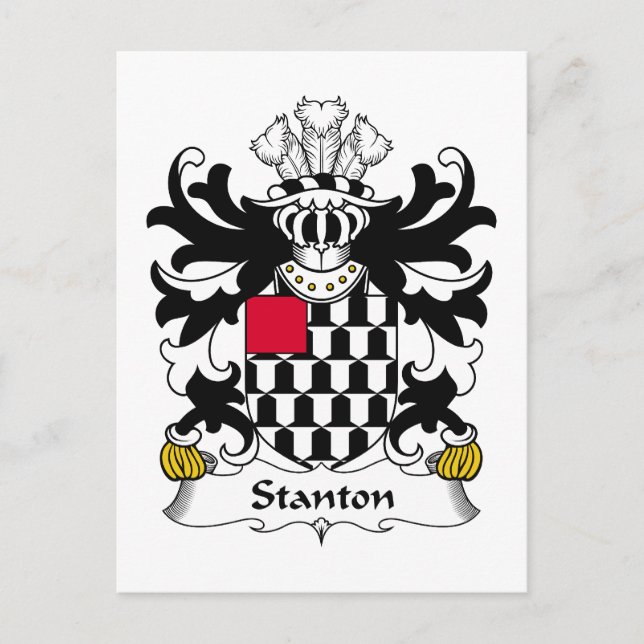 Stanton Family Crest Vykort (Framsida)