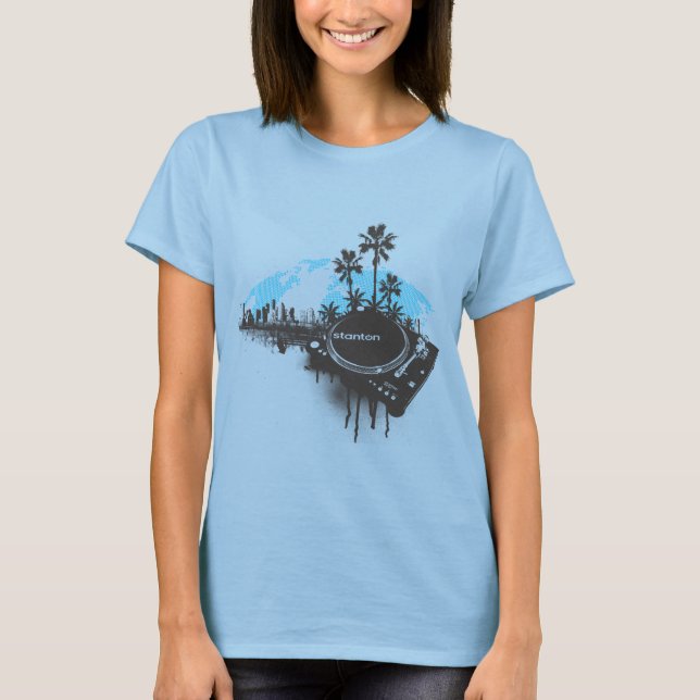 Stanton Miami - DJ Turntable Music Disk Jockey T Shirt (Framsida)