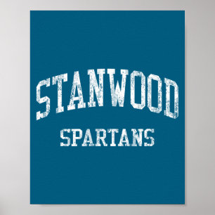 Stanwood high school hs stanwood wa vintage sport poster