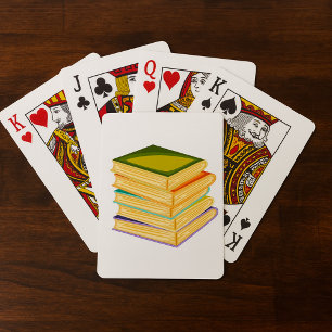 Stapel i Bokar Bok Älskare Art och läsning Casinokort