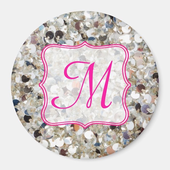 Stapel i Glitter Monogram första magnet (Framsidan)