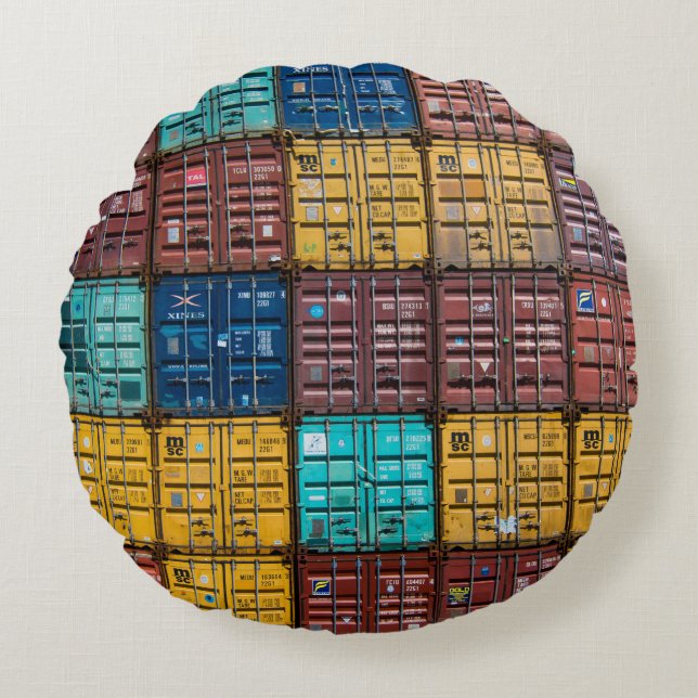 Stapel på släpvagn rund kudde (Framsidan)