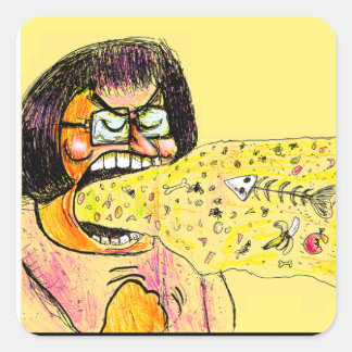 Staphney's Special Spew Fyrkantigt Klistermärke