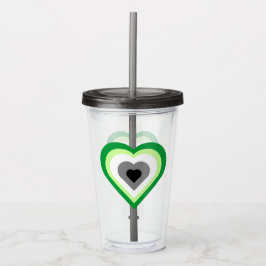 Staplad Aromantisk Hjärtakyl i Akryl Take Away Mugg