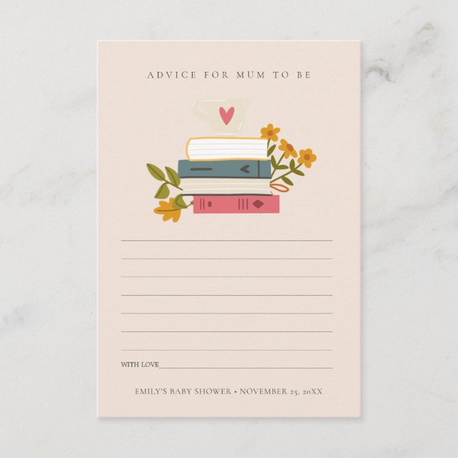 Staplad Blommigt för babyskor för Morsa i Bokar Tilläggskort (Framsida)