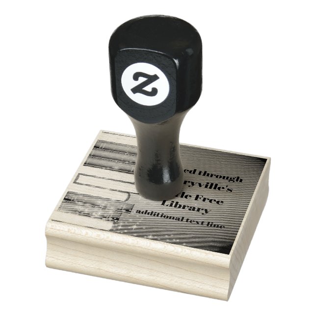 Staplad Bokar Design Wooden Frimärke Stämpel (Stämpel)