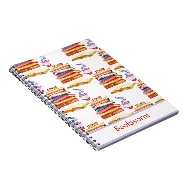 Staplad bokmask för Bokar Anteckningsbok (Högra Sidan)