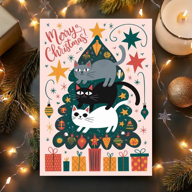 Staplad god jul helgkort (Skapare uppladdad)
