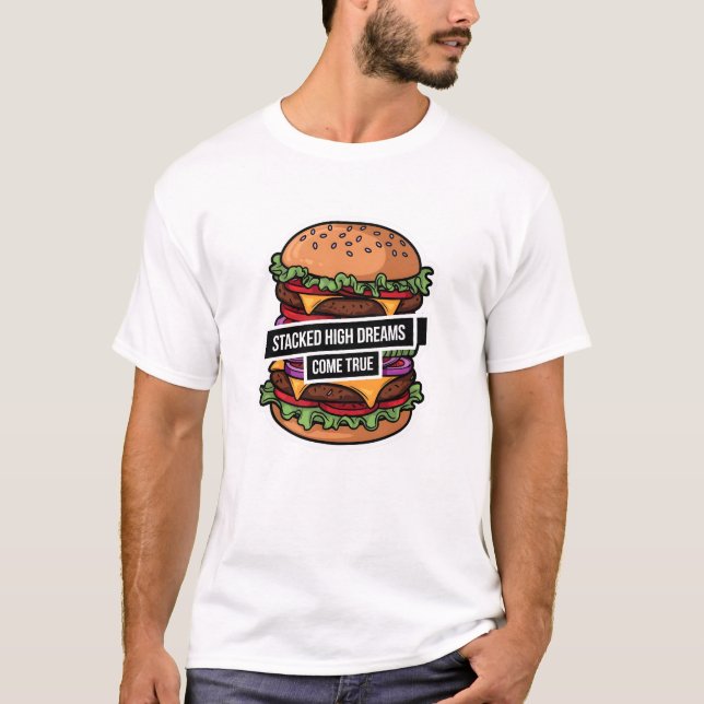 Staplad High Dreams Kom True T Shirt (Framsida)
