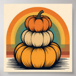 Staplad i höstljus poster