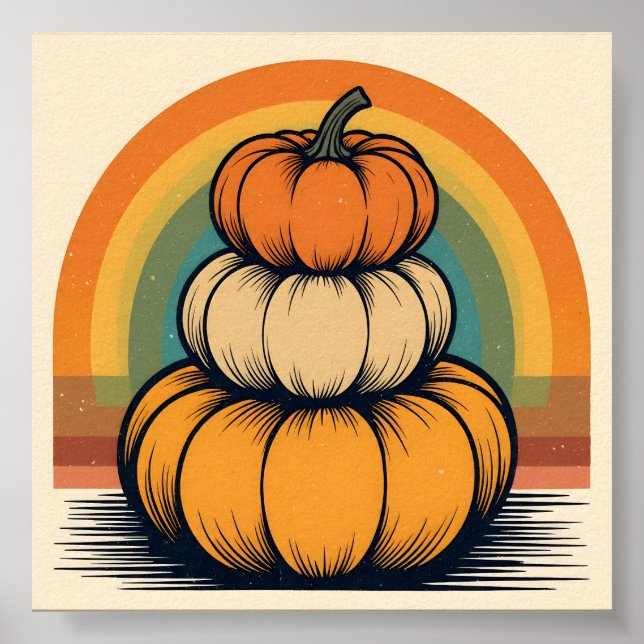 Staplad i höstljus poster (Framsidan)