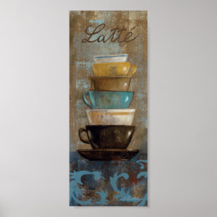 Staplad Kaffe koppar Poster