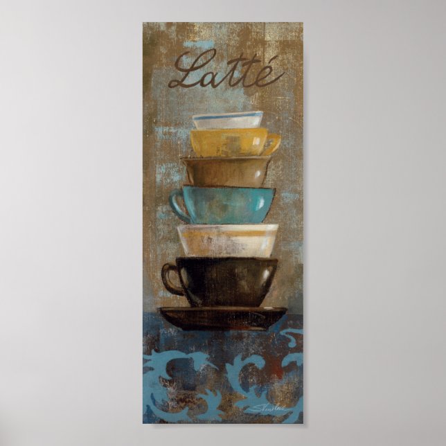 Staplad Kaffe koppar Poster (Framsidan)