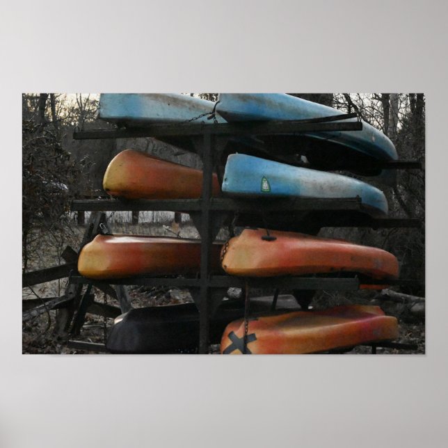 Staplad Kayaks Photo Poster (Framsidan)