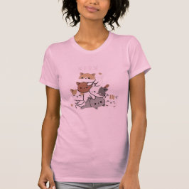 "Staplad klut "Meow"-grafik för kvinnor - T Shirt