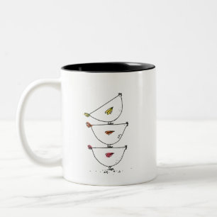 Staplad kyckling, tvåtonkaffe Mugg