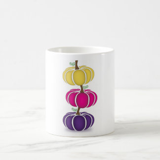 Staplad Lila, Rosa och Gult Pumpkin Mugg