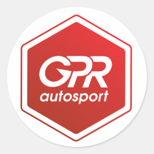 Staplad Logotyp-etikett Runt Klistermärke