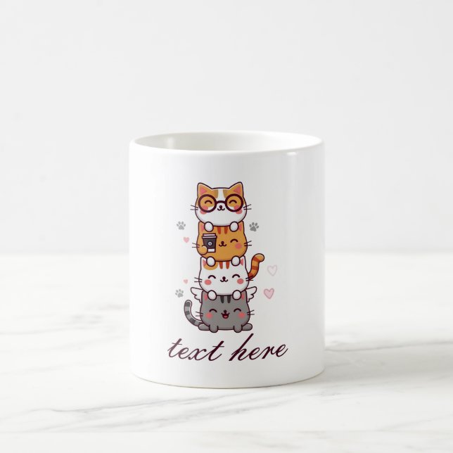 Staplad lycka: Kattunge Torn av Joy! Kaffemugg (Center)