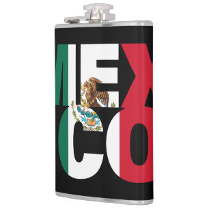 Staplad Mexiko Flagga Ordkonst Fickplunta