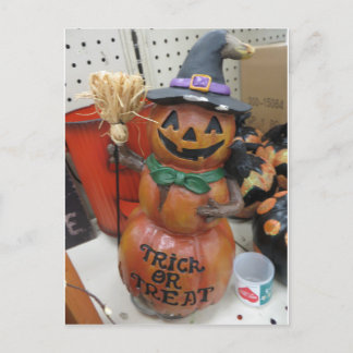Staplad Pumpkin Man Vykort
