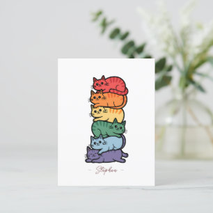 Staplad regnbåge - HBT TQ-Pridet Firande Vykort