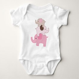 Staplad Rosa Elephants Kids Shirt Tröja