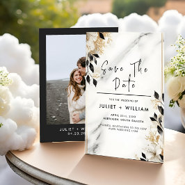 Staplad sten Marble Bröllop Spara Datumet