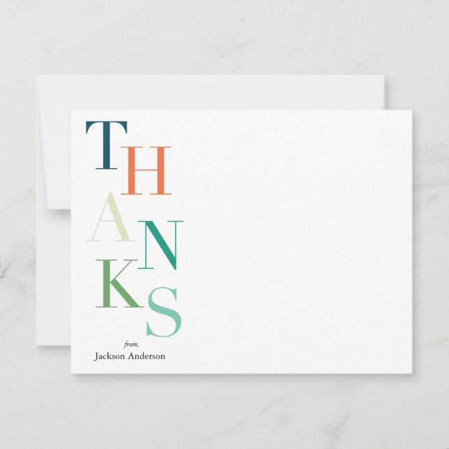 Staplad tack-Personlig Anteckningskort (Framsida)