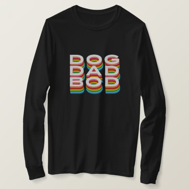 Staplad text i hund Pappa T Shirt (Design framsida)
