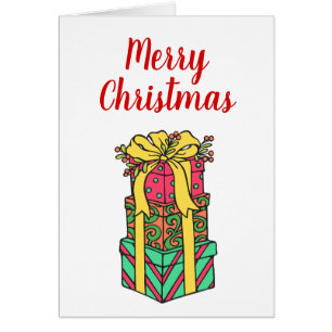 Staplad Wrapped Julklapp Julafton Hälsningskort