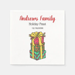 Staplad Wrapped Julklapp Julafton Pappersservett