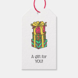 Staplad Wrapped Julklapp Julafton Presentetikett