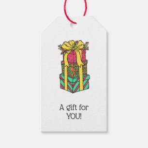 Staplad Wrapped Julklapp Julafton Presentetikett