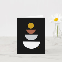 Staplade cirklar och halvcirklar Anteckningskort