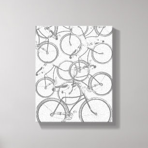 Staplade cyklar canvastryck