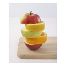 Staplade fruktskivor