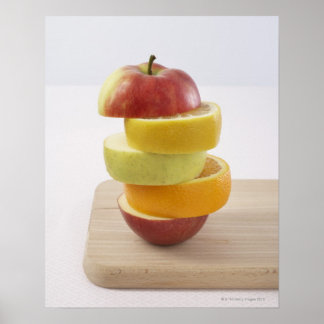 Staplade fruktskivor poster