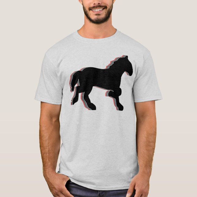 Staplade hästar t shirt (Framsida)