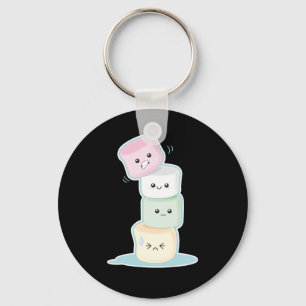 Staplade Marshmallows Nyckelring