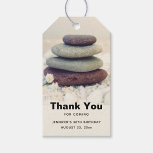 Staplade, Meditative Cairn Birthday Tack Presentetikett