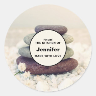 Staplade meditative Cairn Kitchen Runt Klistermärke