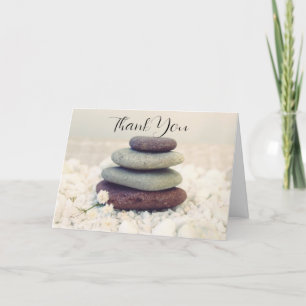 Staplade, meditative Cairn Tack Kort