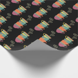 Staplade porslinkuprar, te, kaffemånga presentpapper