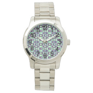 Staplade rektanglar armbandsur