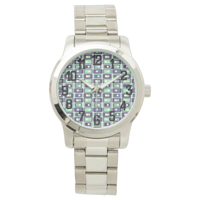 Staplade rektanglar armbandsur (Framsida)