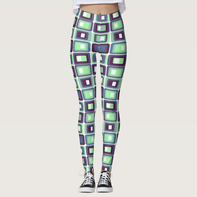 Staplade rektanglar leggings (Framsida)