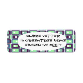 Staplade rektanglar returadress etikett