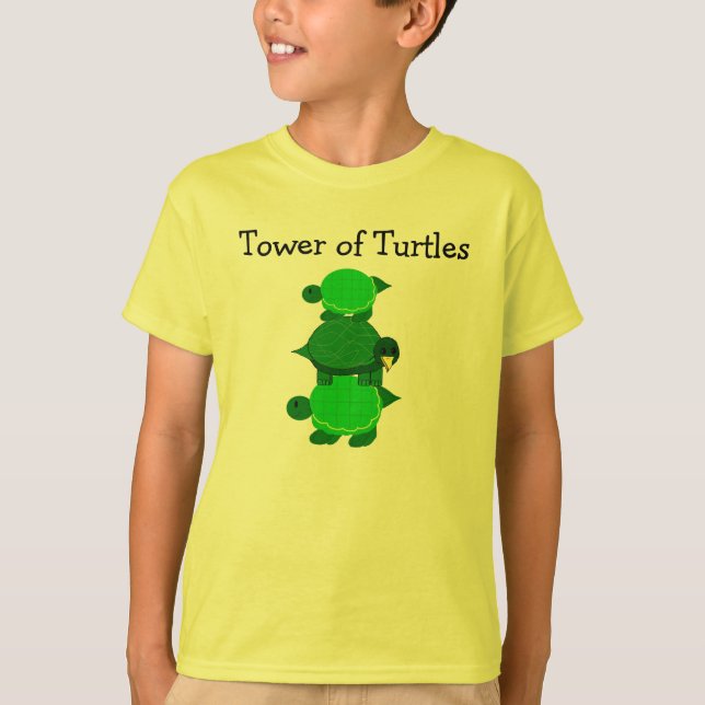 Staplade Sköldpaddor Tee Shirt (Framsida)