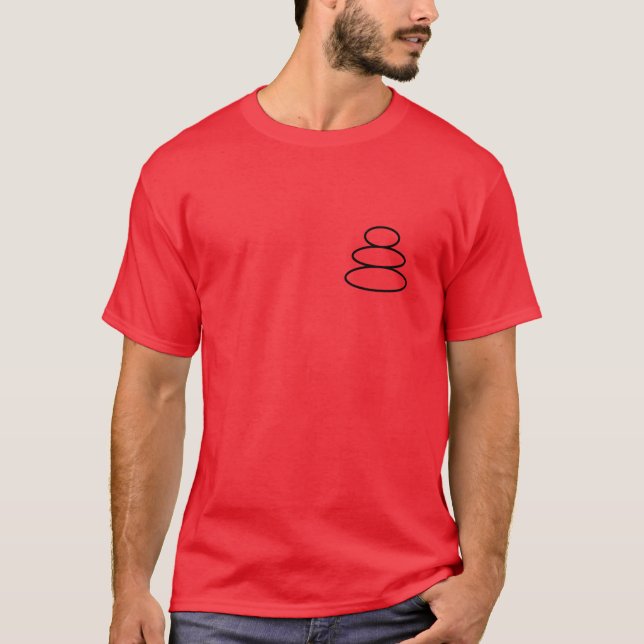 Staplade stenar en vargflicka t shirt (Framsida)